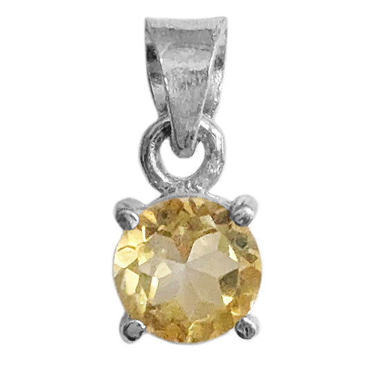Citrine sterling silver pendant