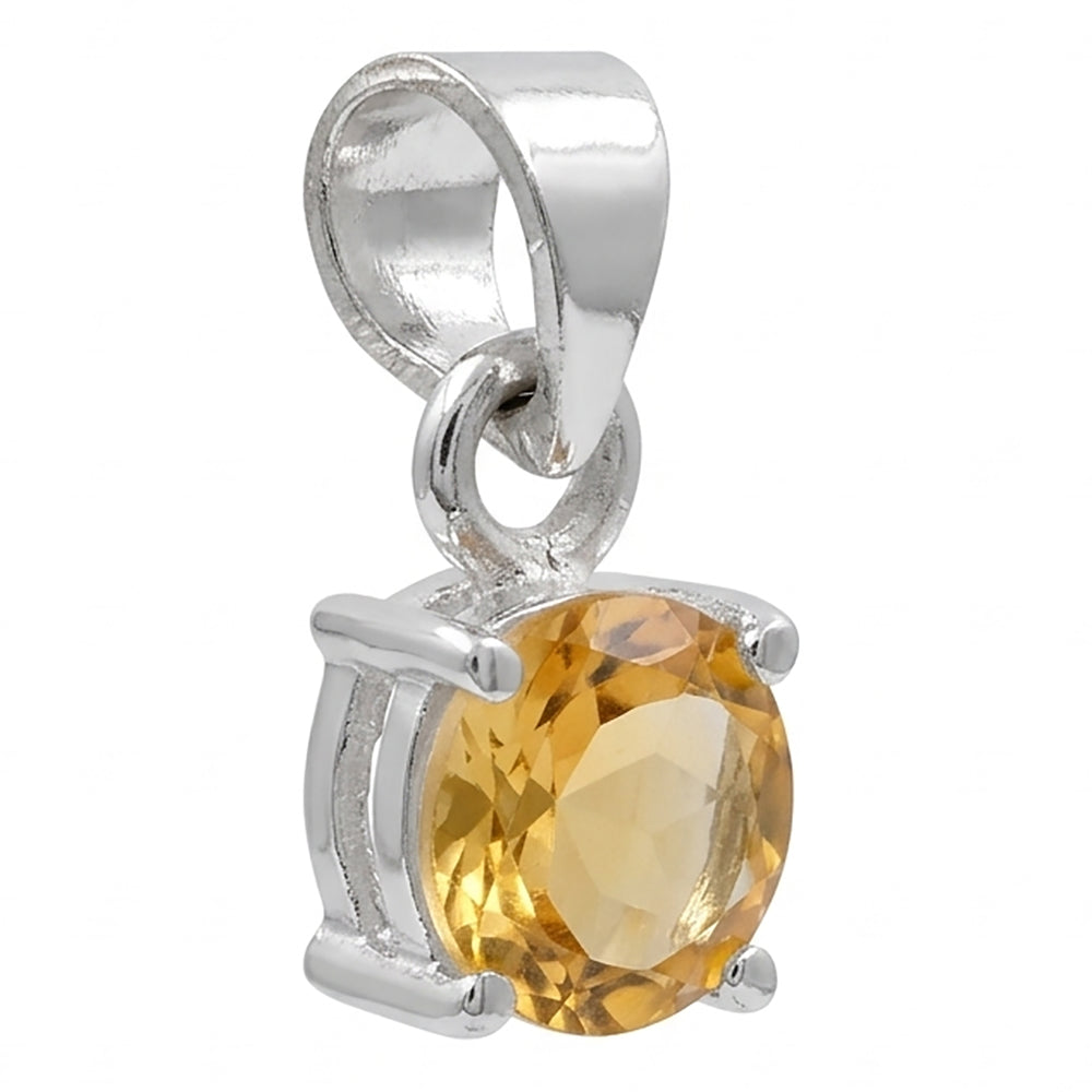 Citrine sterling silver pendant