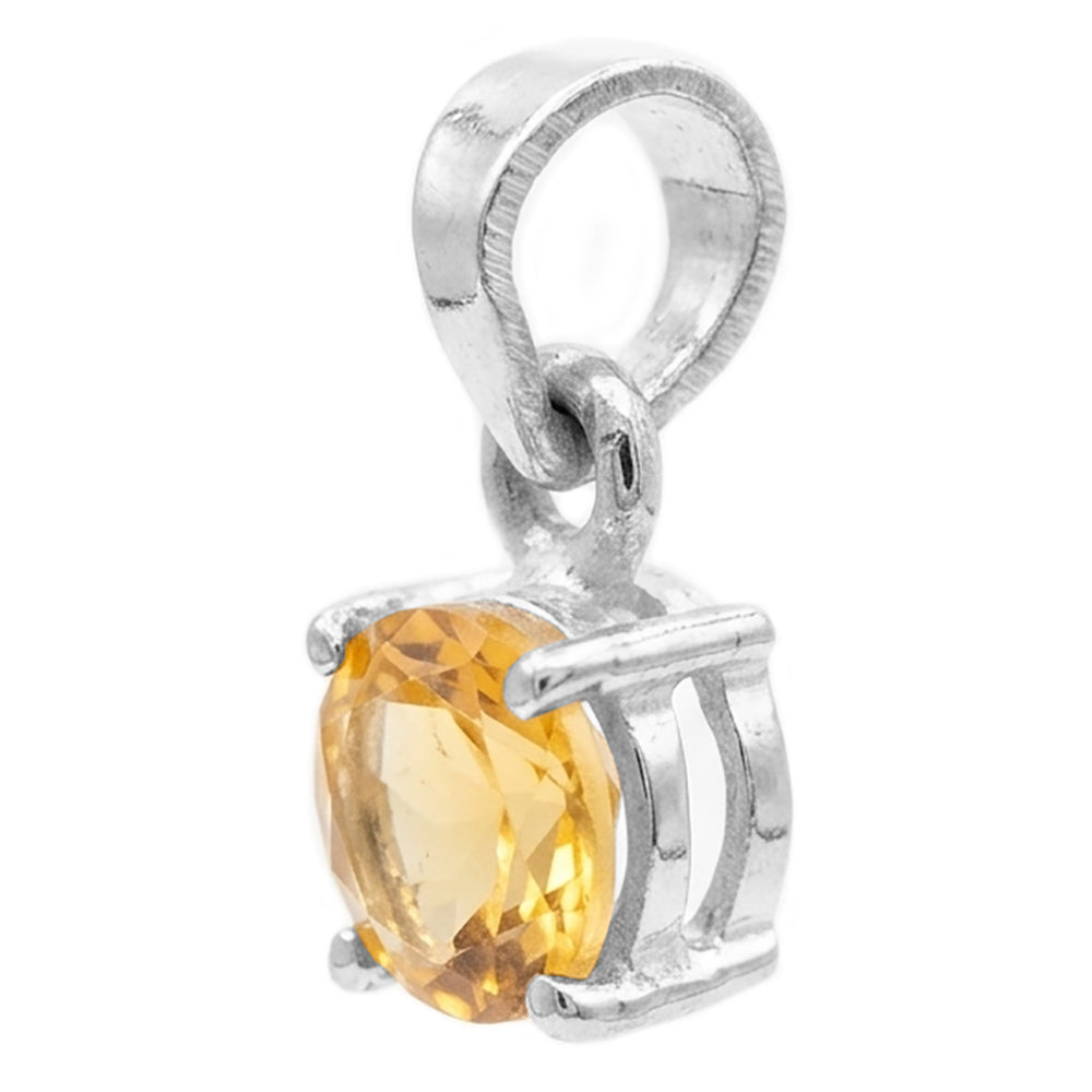 Citrine sterling silver pendant