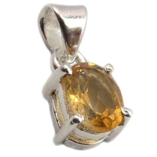 Pendentif citrine en argent massif 925