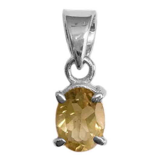Pendentif citrine en argent massif 925