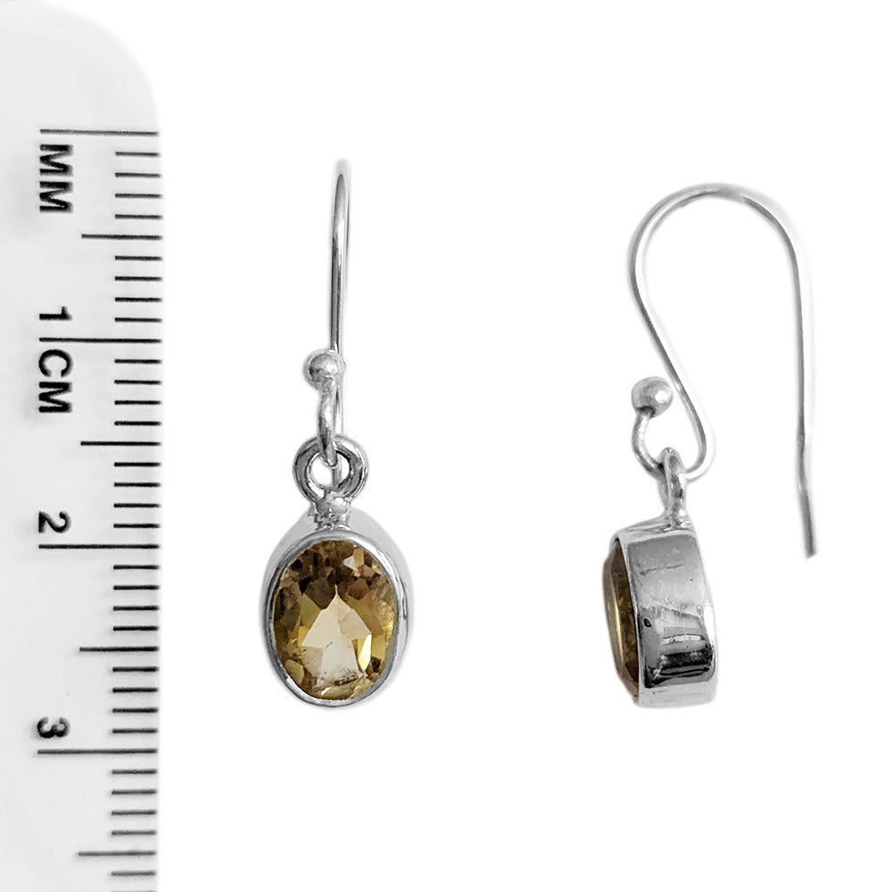 Citrine sterling silver earrings