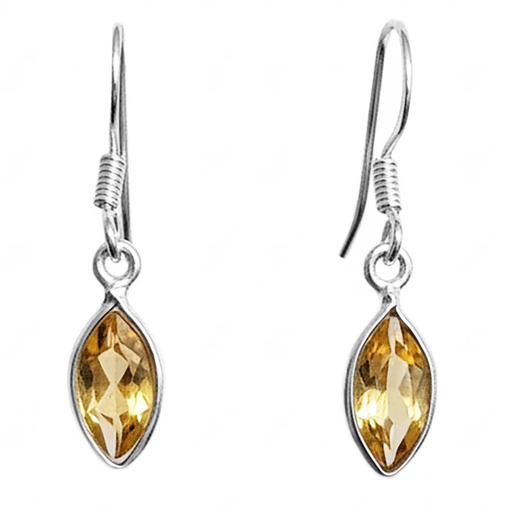Citrine sterling silver earrings
