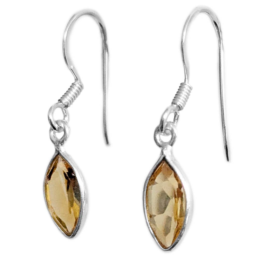 Citrine sterling silver earrings