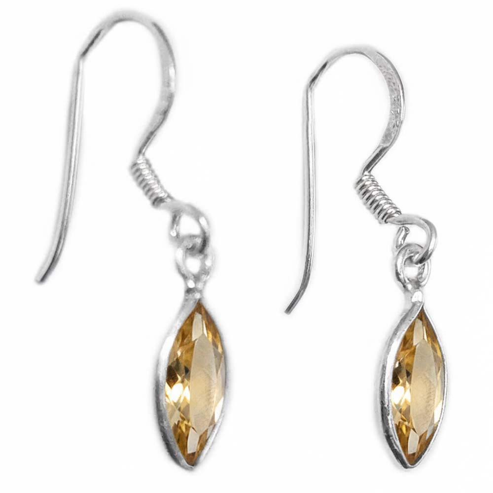Citrine sterling silver earrings