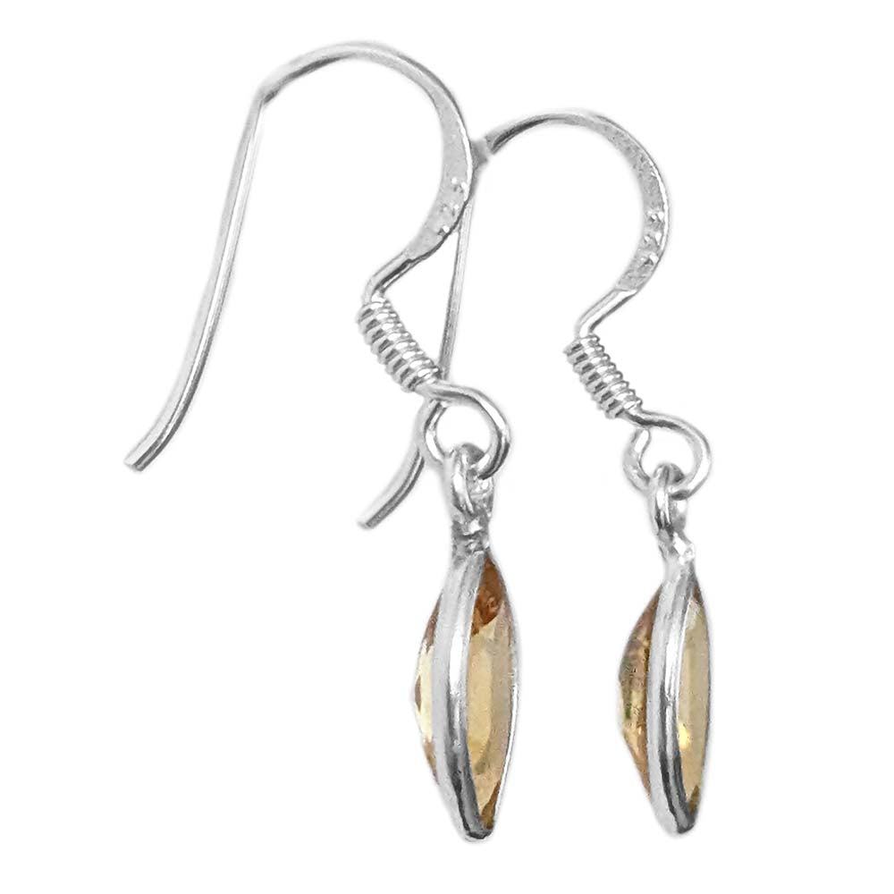 Citrine sterling silver earrings