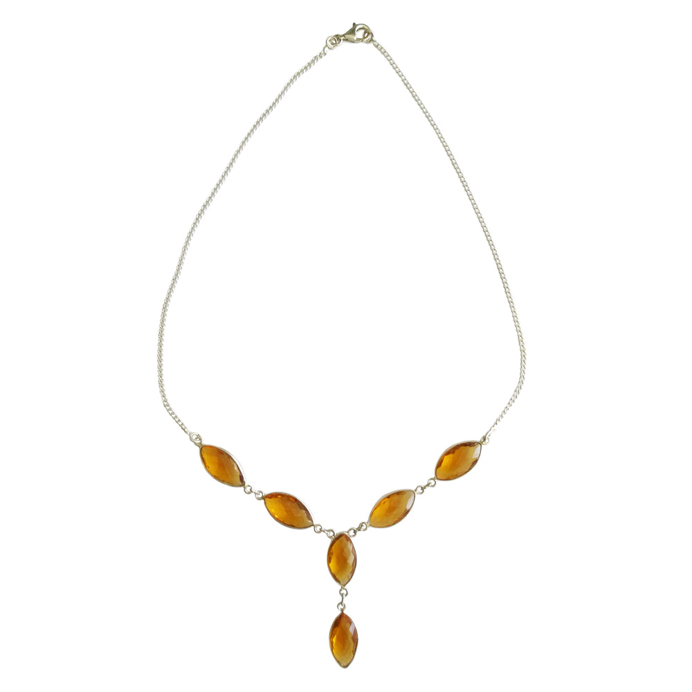 Collier citrine en argent massif 925