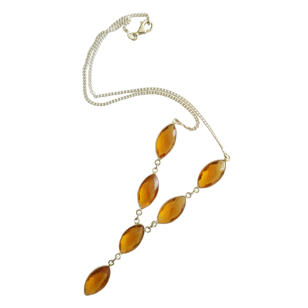 Collier citrine en argent massif 925