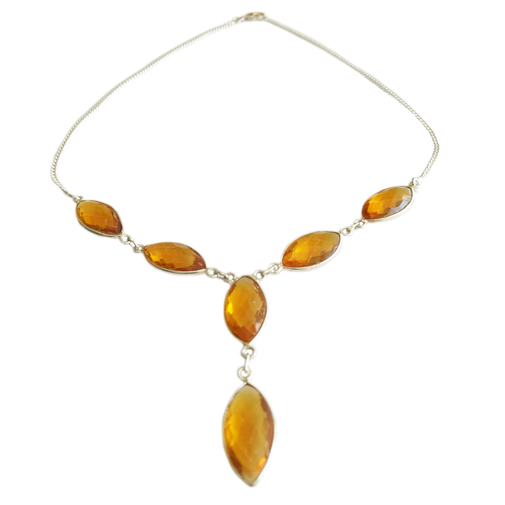 Collier citrine en argent massif 925