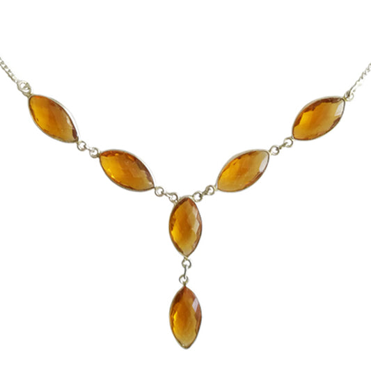 Collier citrine en argent massif 925