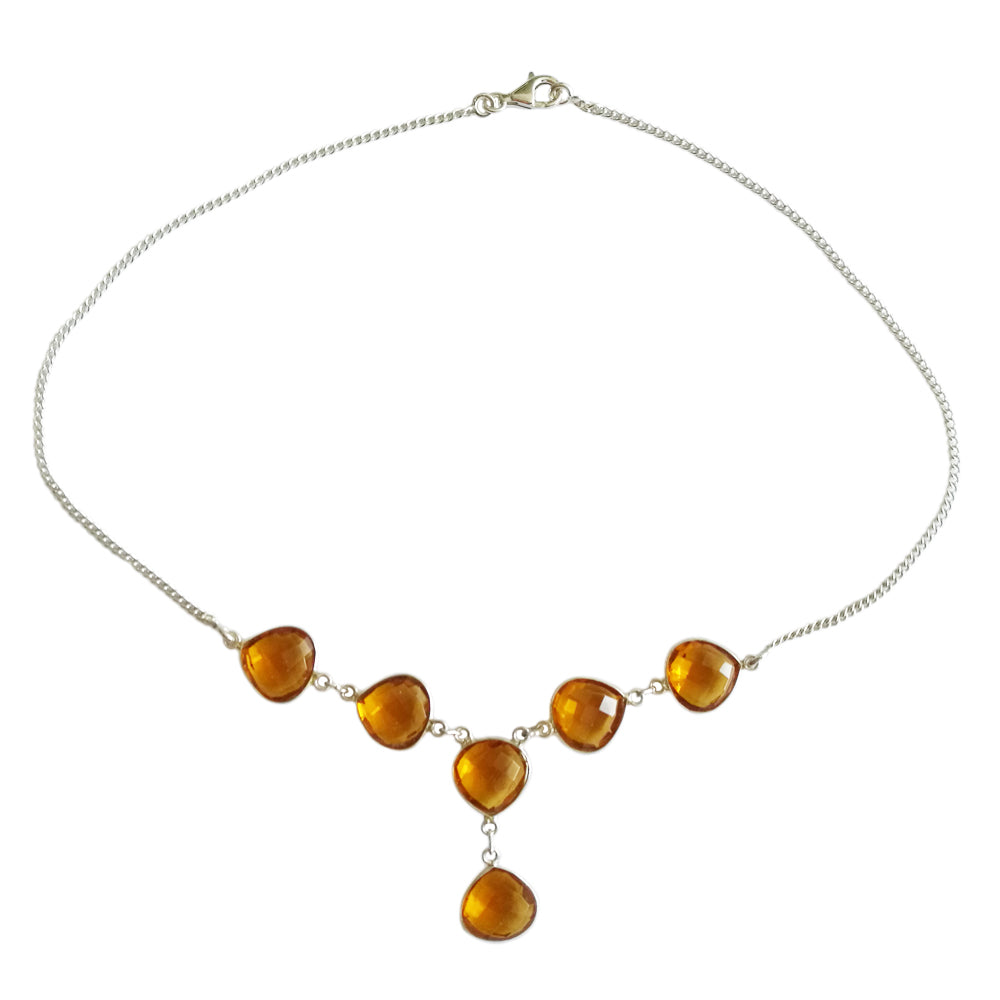 Collier citrine en argent massif 925