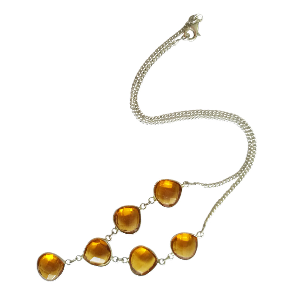 Collier citrine en argent massif 925