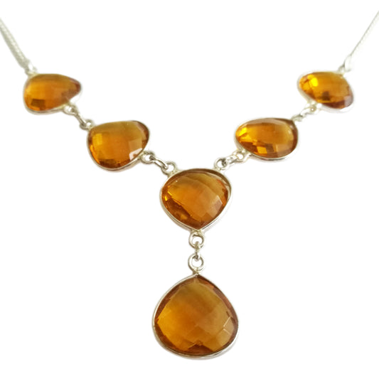 Collier citrine en argent massif 925