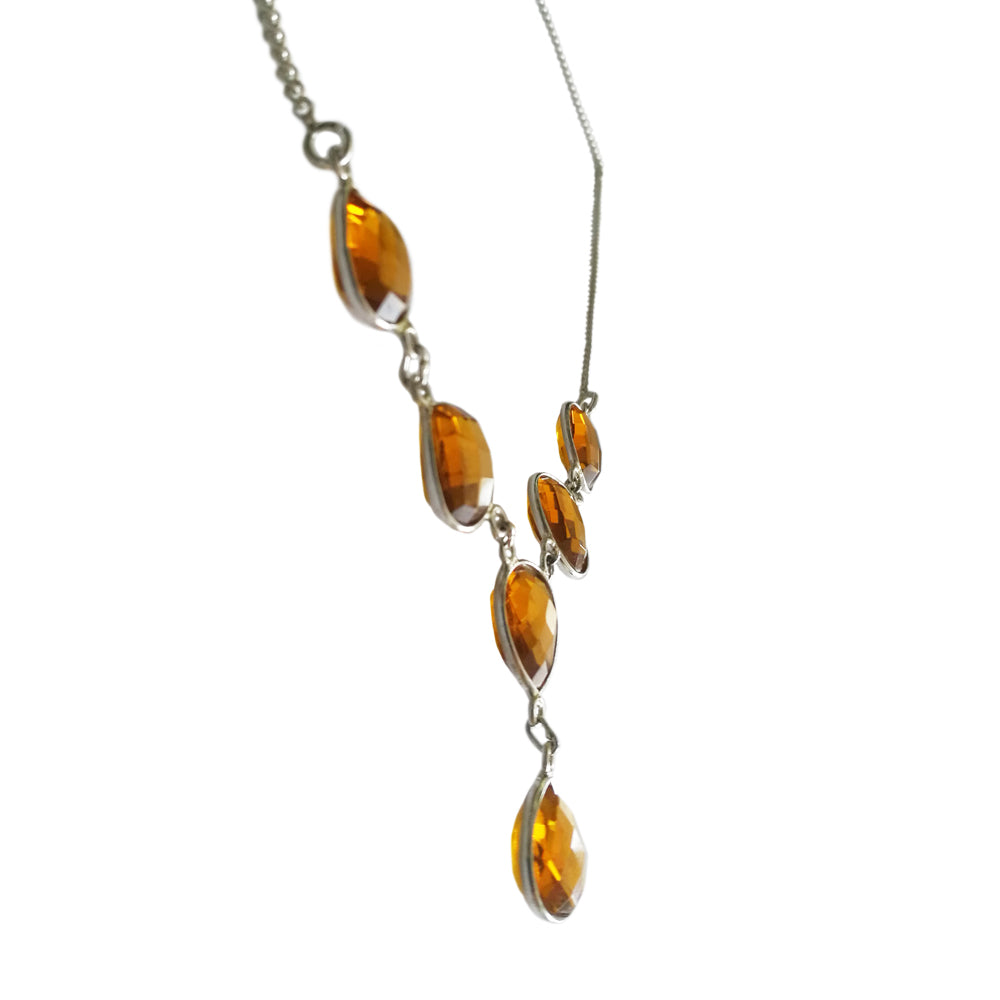 Collier citrine en argent massif 925