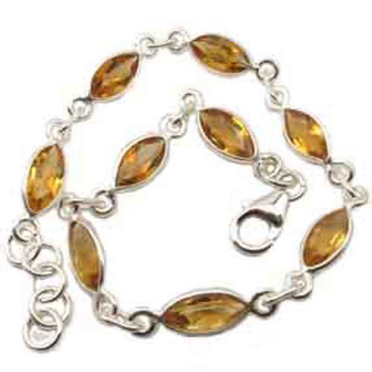 Citrine sterling silver bracelet