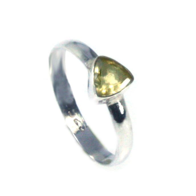 Bague citrine en argent massif 925 - Taille 50