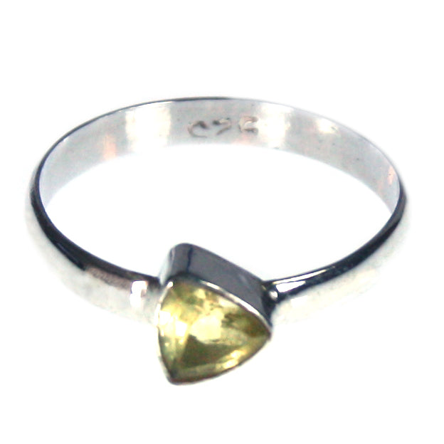 Bague citrine en argent massif 925 - Taille 50