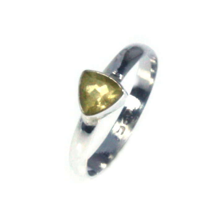 Bague citrine en argent massif 925 - Taille 50