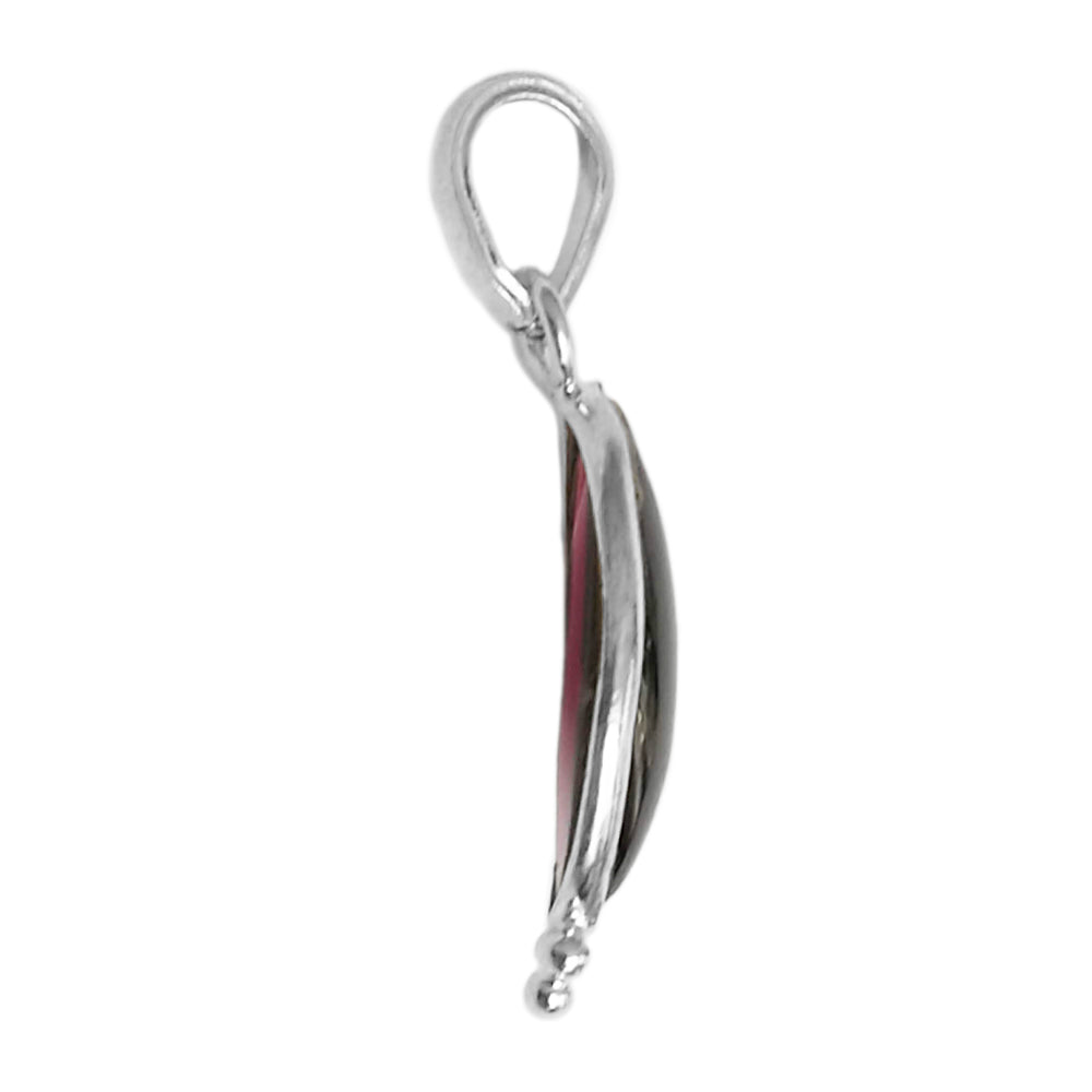 Pendentif grenat en argent massif 925