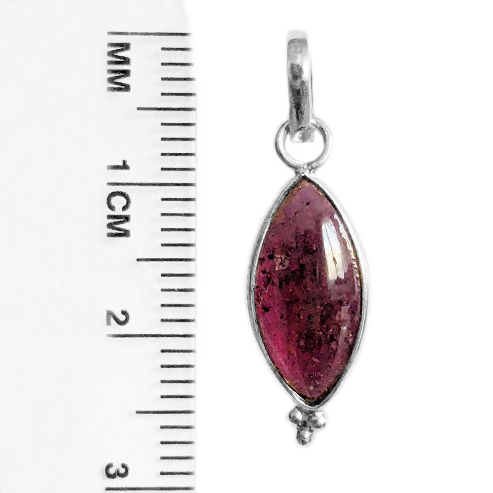 Garnet sterling silver pendant