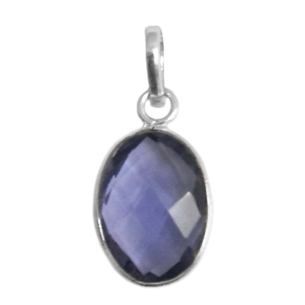 Iolite pendant in sterling silver 925