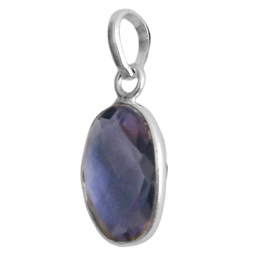 Iolite pendant in sterling silver 925