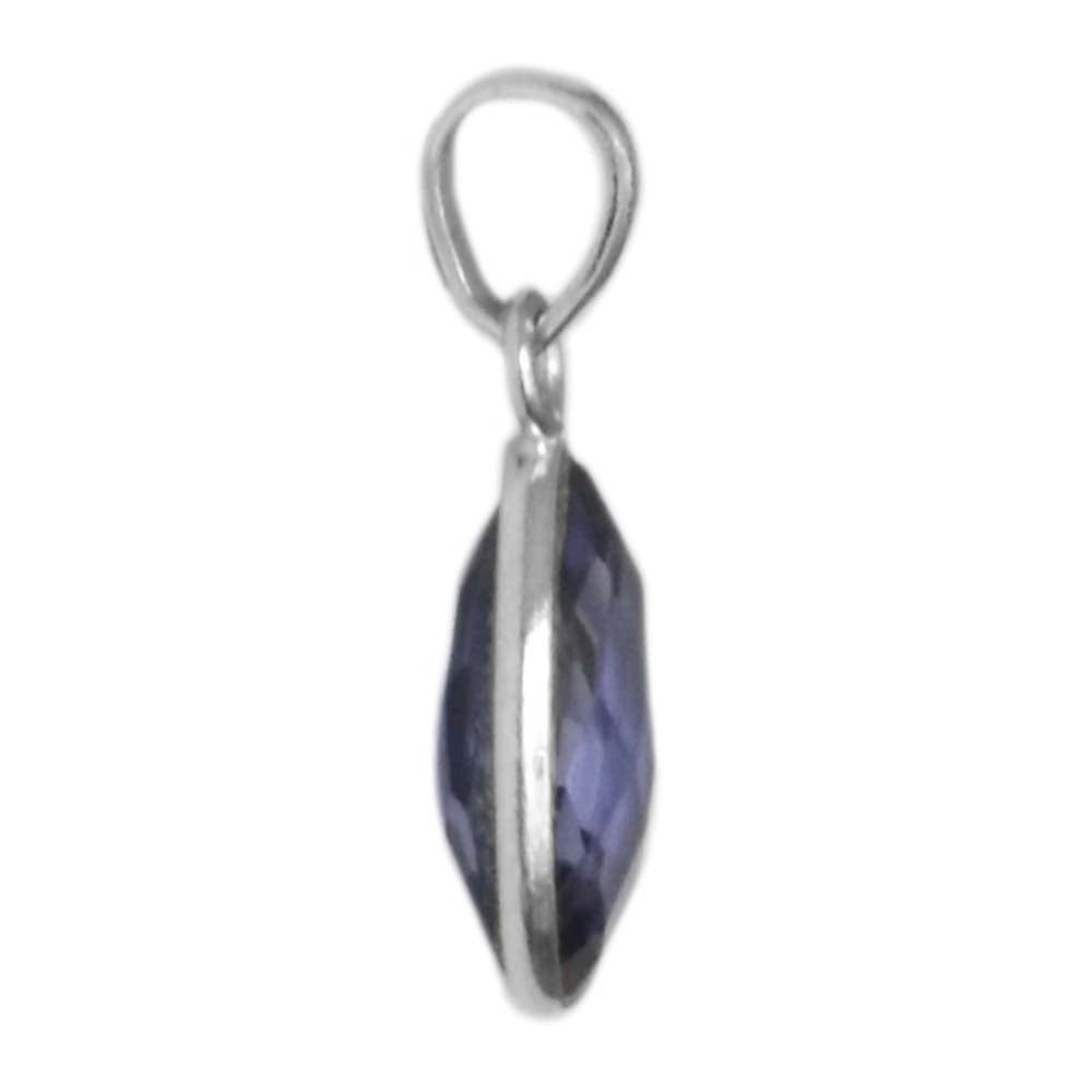 Pendentif iolite en argent massif 925