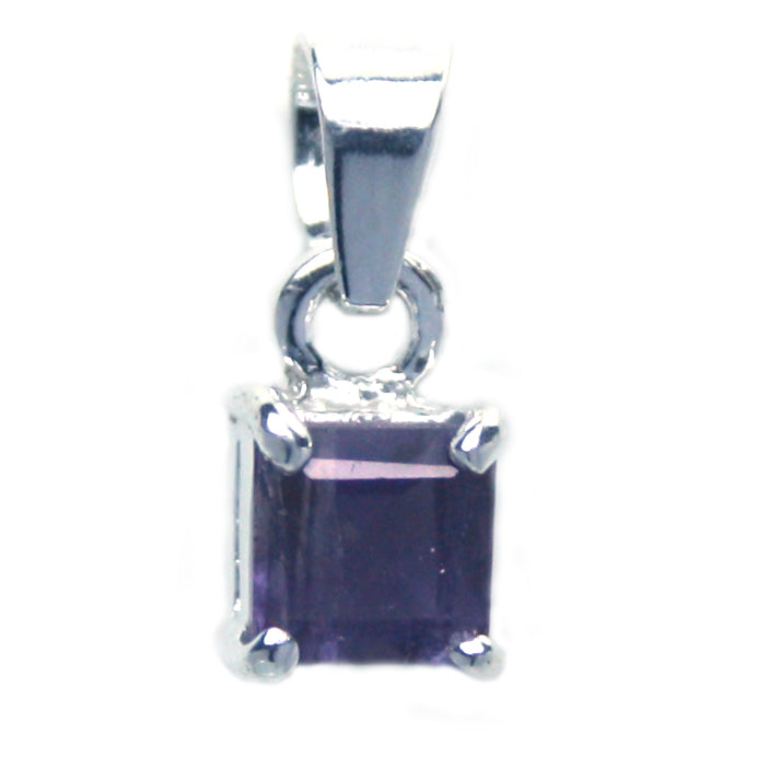 Iolite sterling silver pendant