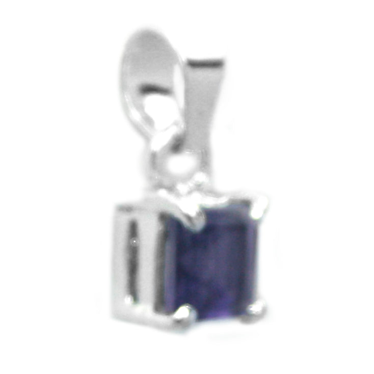 Pendentif iolite en argent massif 925