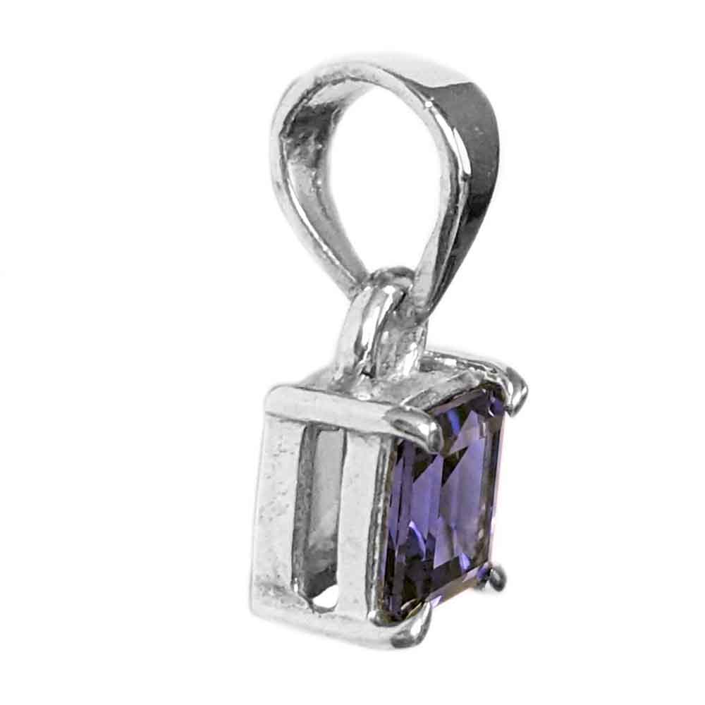 Iolite sterling silver pendant