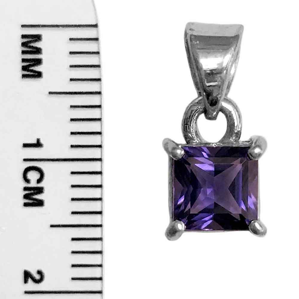 Iolite sterling silver pendant