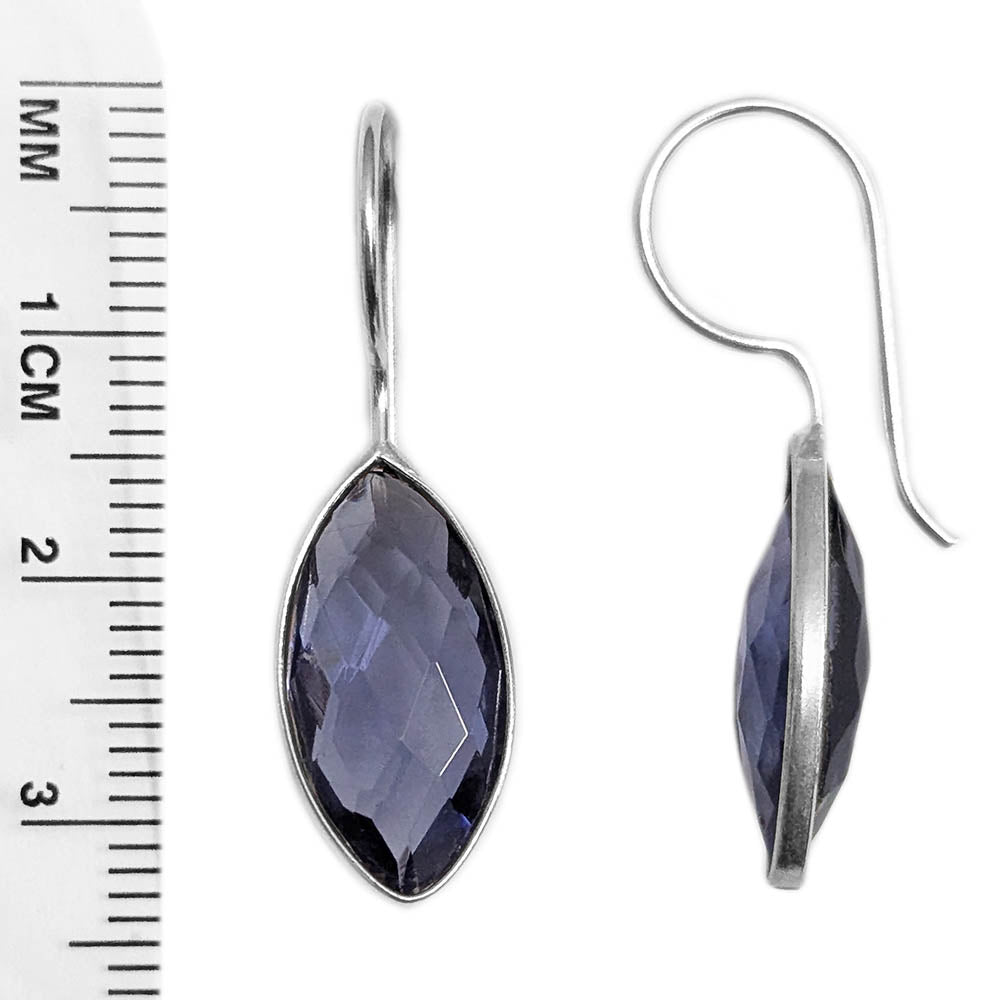 Iolite sterling silver earrings