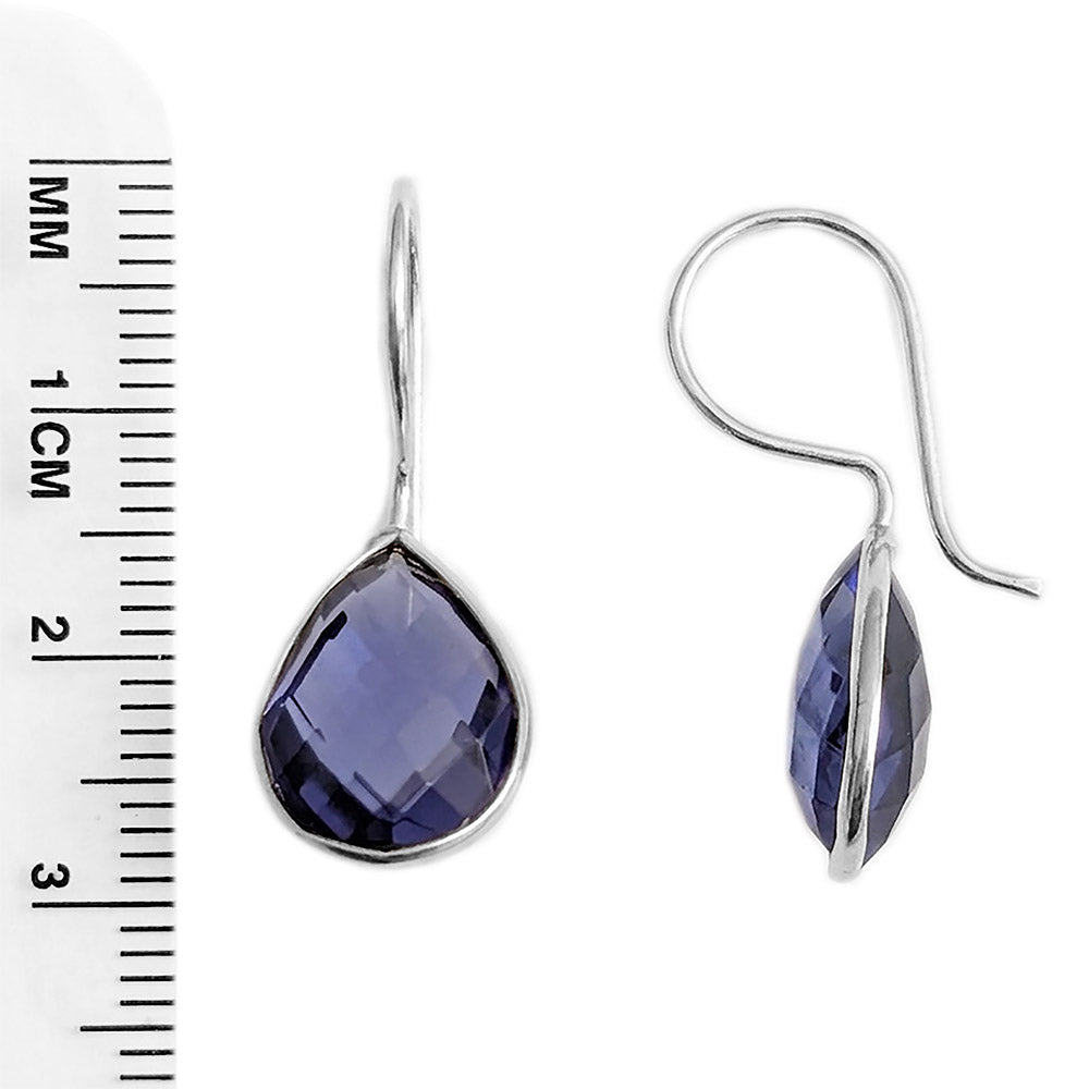 Iolite sterling silver earrings