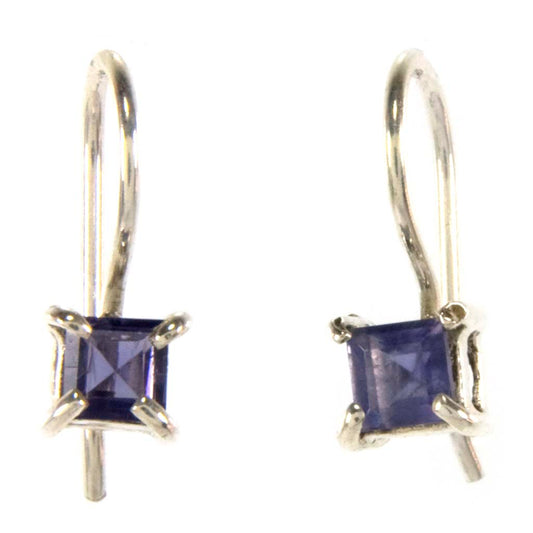 Boucles d’oreilles iolite en argent massif 925