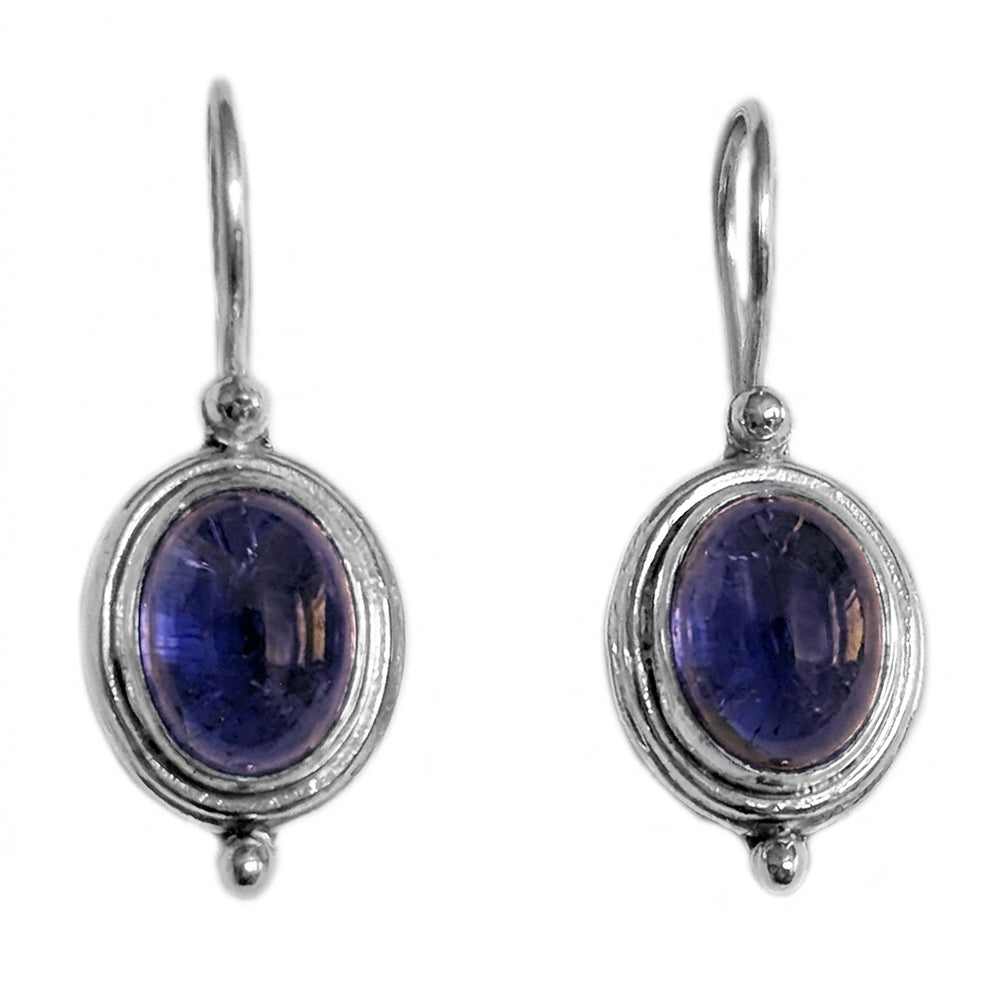 Iolite sterling silver earrings