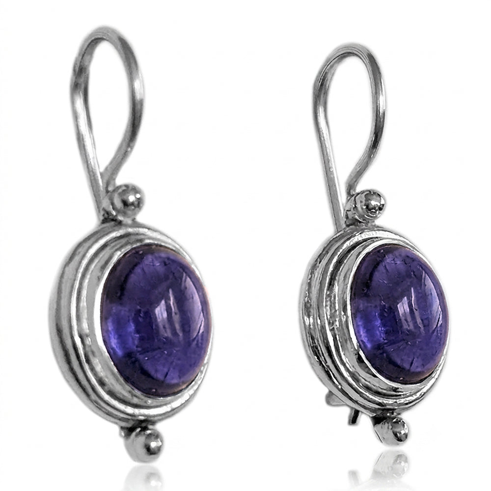 Iolite sterling silver earrings