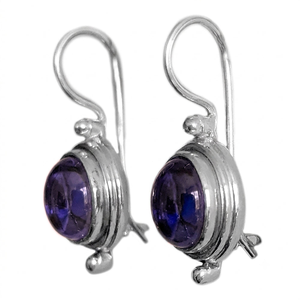 Iolite sterling silver earrings