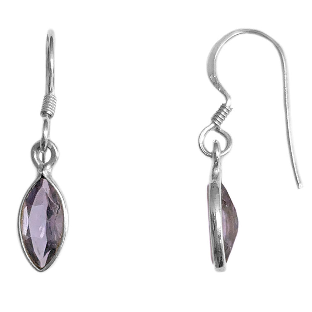 Boucles d’oreilles iolite en argent massif 925