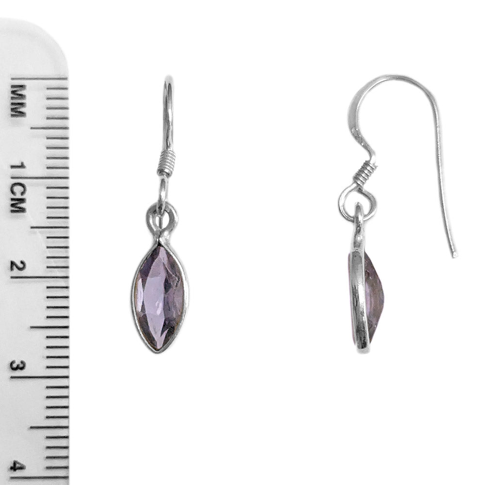 Boucles d’oreilles iolite en argent massif 925