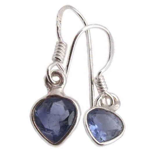 Iolite sterling silver drop earrings