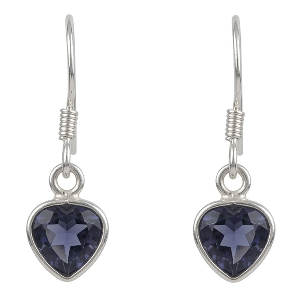 Iolite sterling silver drop earrings