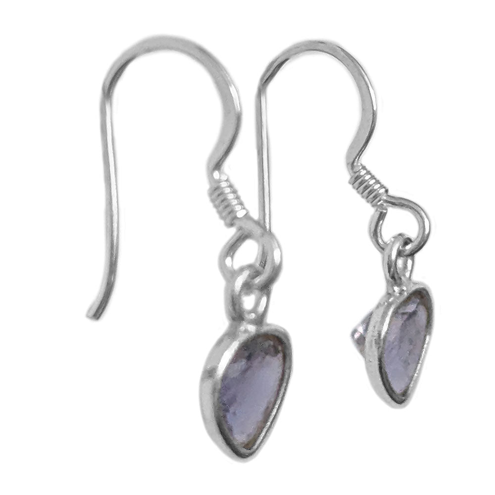 Iolite sterling silver drop earrings