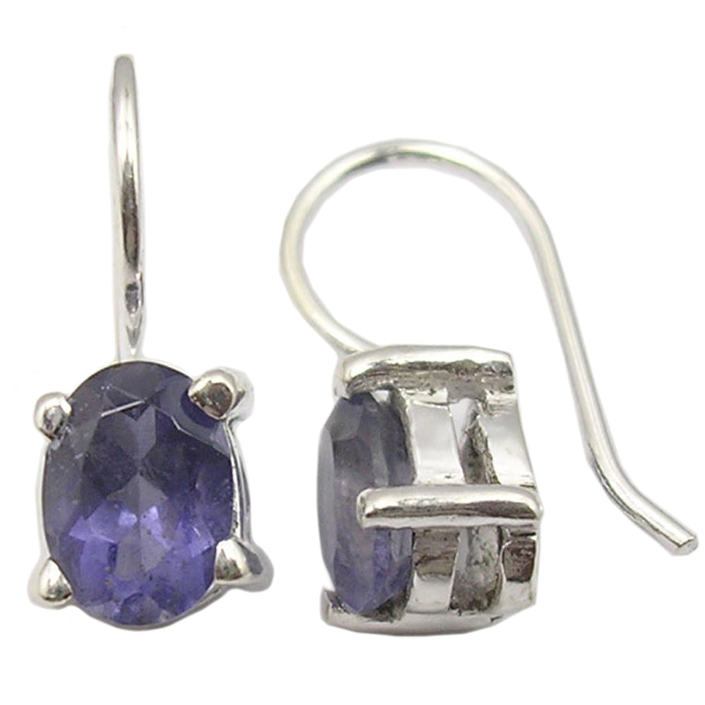 Iolite earrings in sterling silver 925