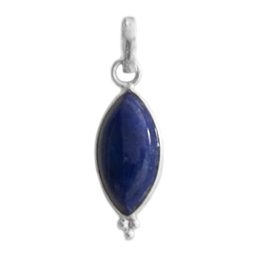 Pendentif lapis-lazuli en argent massif 925