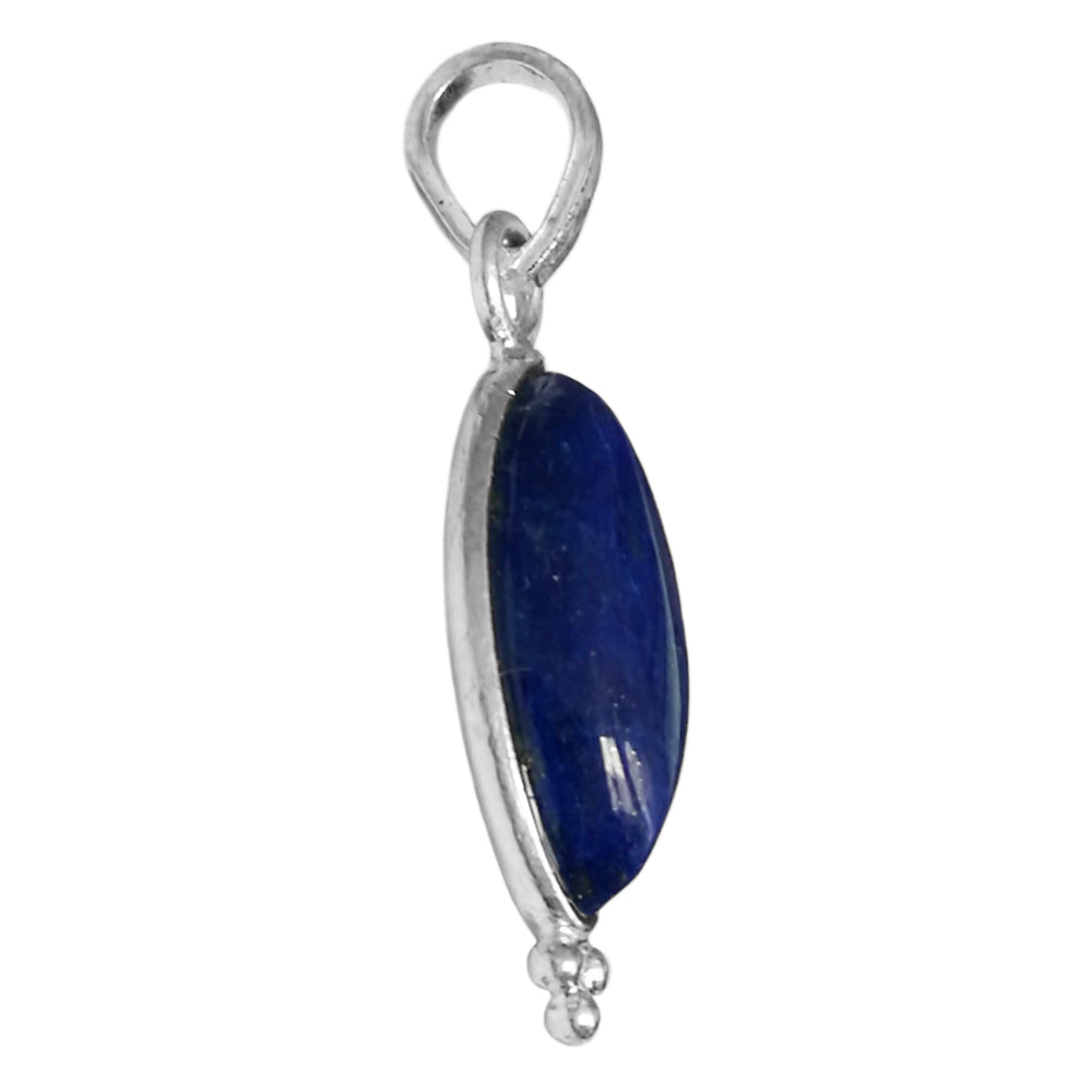 Pendentif lapis-lazuli en argent massif 925