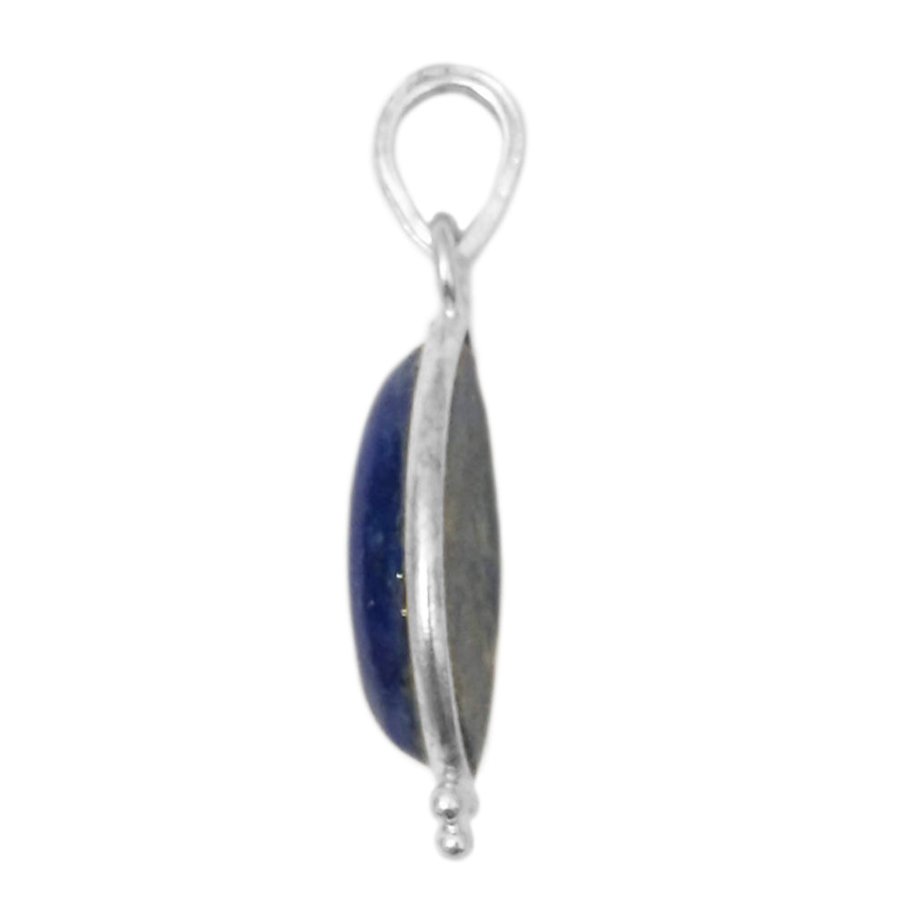 Pendentif lapis-lazuli en argent massif 925