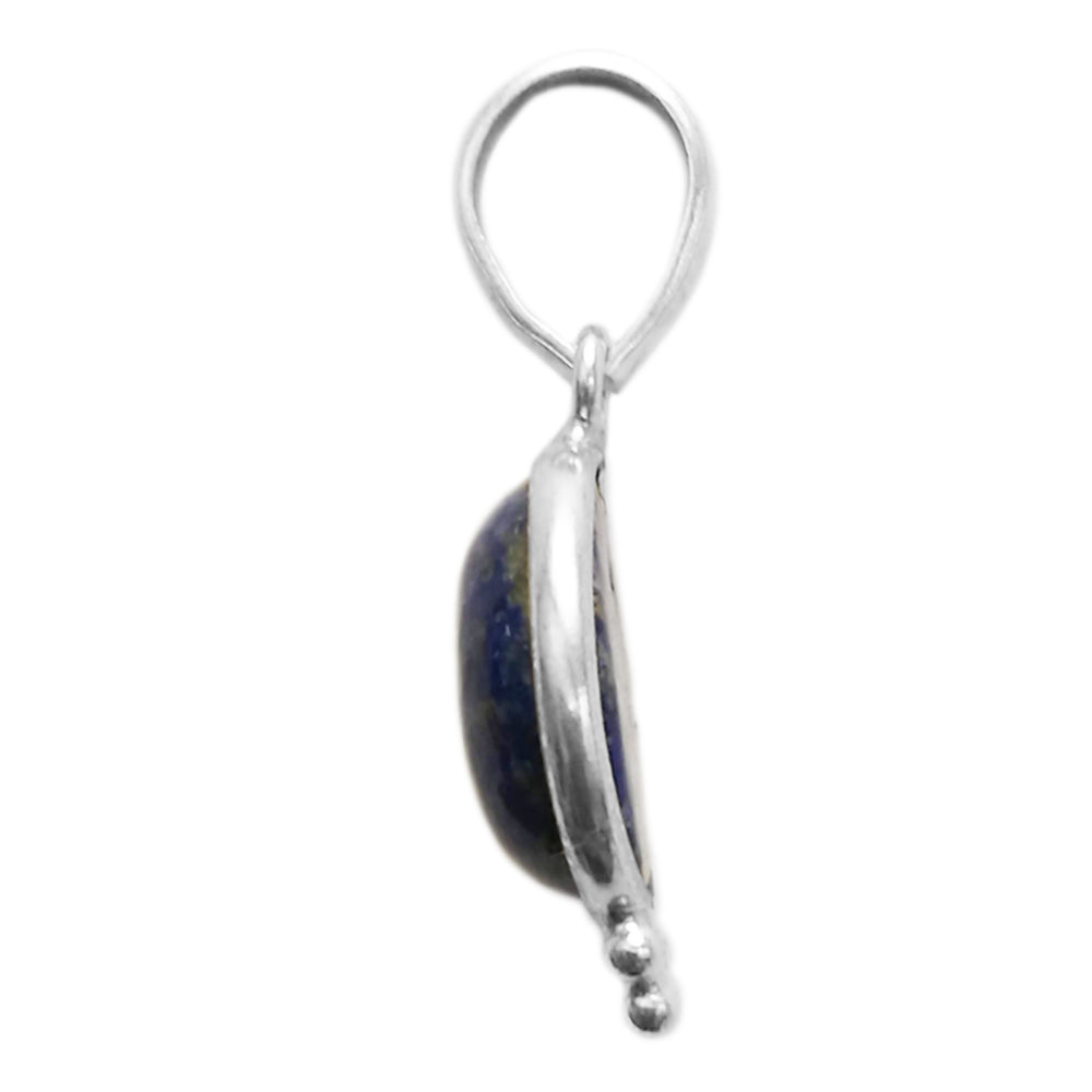 Pendentif lapis-lazuli en argent massif 925