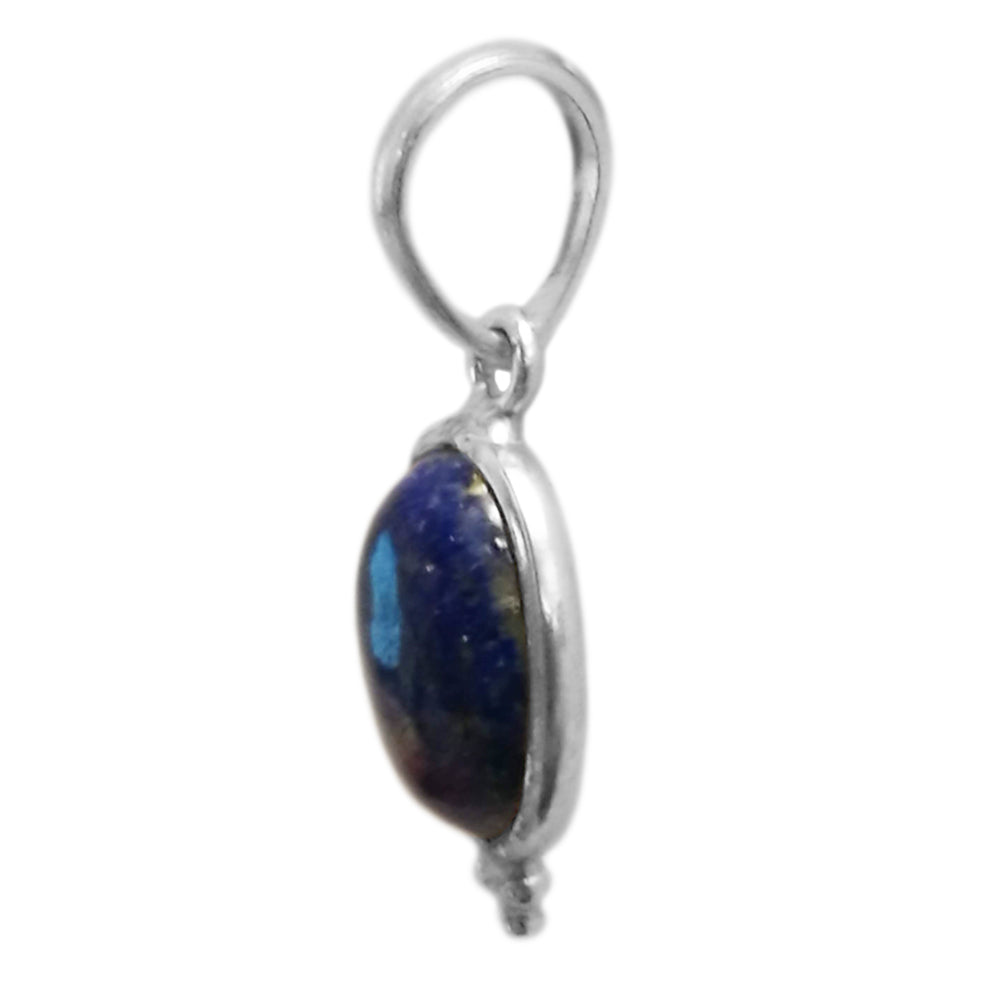 Pendentif lapis-lazuli en argent massif 925