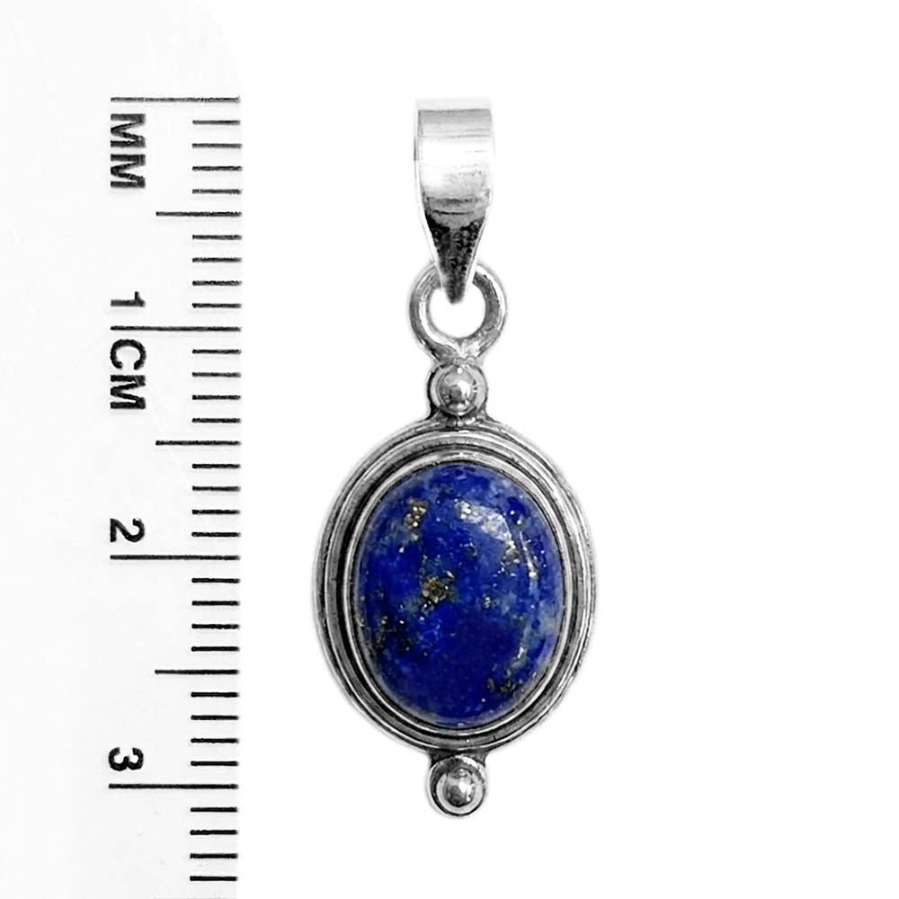 Pendentif lapis-lazuli en argent massif 925