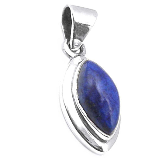 Lapis lazuli pendant in sterling silver 925